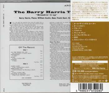 CD Barry Harris Trio: Breakin' It Up LTD