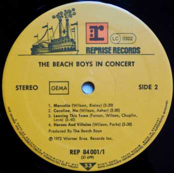 2LP The Beach Boys: In Concert