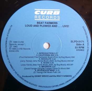 2LP The Beat Farmers: Loud And Plowed And... Live!!