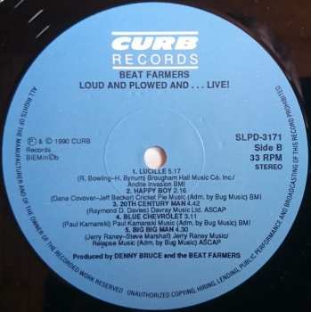 2LP The Beat Farmers: Loud And Plowed And... Live!!