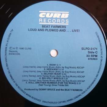 2LP The Beat Farmers: Loud And Plowed And... Live!!
