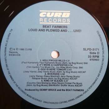 2LP The Beat Farmers: Loud And Plowed And... Live!!