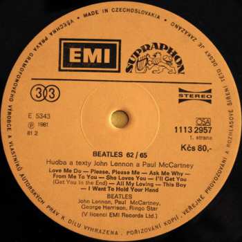LP The Beatles: Beatles 62-65