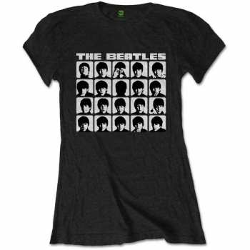Merch The Beatles: Dames T-shirt Hard Days Night Faces Mono 