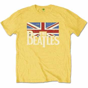 Merch The Beatles: Kinder T-shirt Logo The Beatles & Vintage Flag 