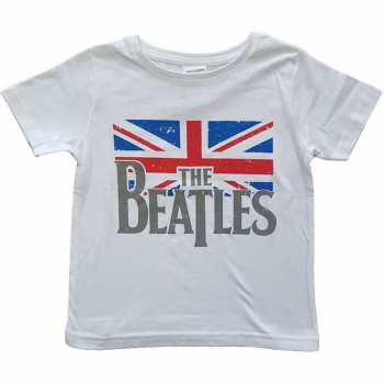 Merch The Beatles: Kinder T-shirt Logo The Beatles & Vintage Flag 