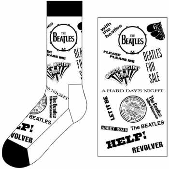 Merch The Beatles: Enkelsokken Albums Monochrome 