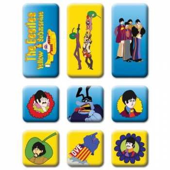 Merch The Beatles: Koelkastmagneet Set Yellow Submarine