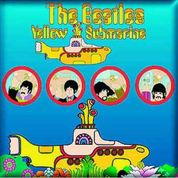 Merch The Beatles: Koelkastmagneet Yellow Submarine Portholes
