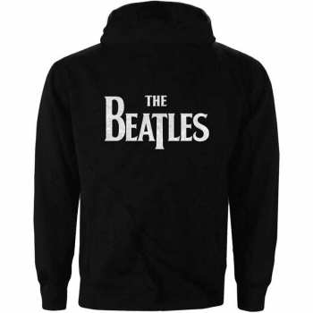 Merch The Beatles: The Beatles Unisex Zipped Hoodie: Drop T Logo (back Print) (x-small) XS