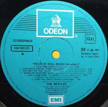 LP The Beatles: Rock 'n' Roll Music Volume 1