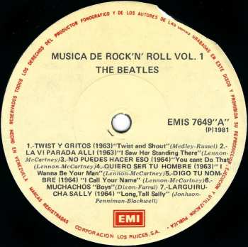 LP The Beatles: Rock 'n' Roll Music Volume 1 = Musica De Rock 'n' Roll Vol. 1