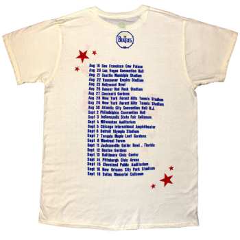 Merch The Beatles: The Beatles Unisex T-shirt: American Tour '64 (natural) (back Print) (small) S