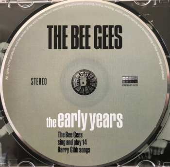 CD Bee Gees: The Early Years (The Bee Gees Sing And Play 14 Barry Gibb Songs)