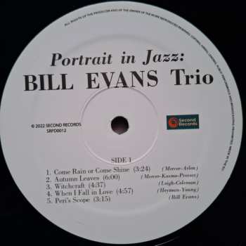 LP The Bill Evans Trio: Portrait In Jazz CLR