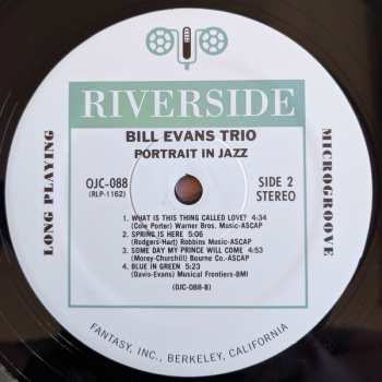 LP The Bill Evans Trio: Portrait In Jazz