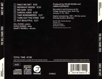 CD The Bill Evans Trio: Since We Met
