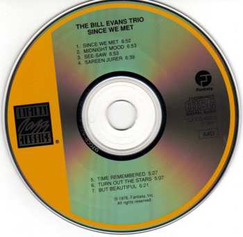 CD The Bill Evans Trio: Since We Met