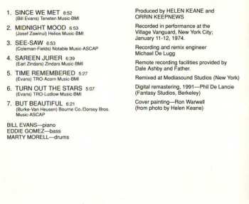 CD The Bill Evans Trio: Since We Met