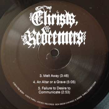 2LP The Body: Christs, Redeemers