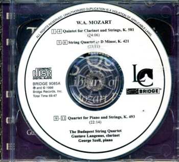 2CD Budapest String Quartet: The Library Of Congress Mozart Recordings (1940-1945)