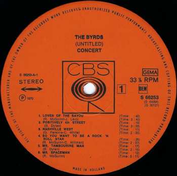 2LP The Byrds: (Untitled)