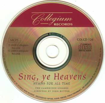 CD John Rutter: Sing, Ye Heavens (Hymns For All Time)