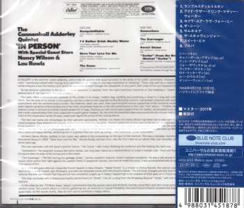 CD The Cannonball Adderley Quintet: In Person LTD