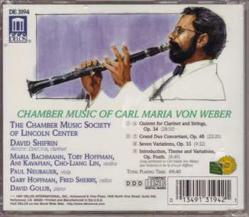 CD Carl Maria von Weber: Chamber Music Of Carl Maria Von Weber