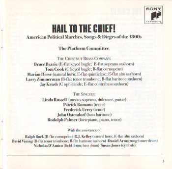 CD The Chestnut Brass Company: Hail To The Chief! American Political Marches, Songs & Dirges Of The 1800s