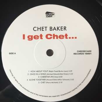 LP The Chet Baker Quintet: I Get Chet LTD