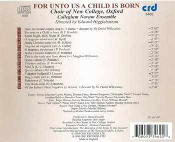 CD The New College Oxford Choir: For Unto Us A Child Is Born