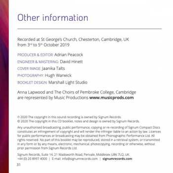 CD Anna Lapwood: All Things Are Quite Silent