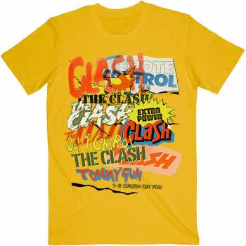 Merch The Clash: T-shirt Singles Collage Text 