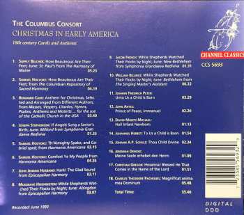 CD The Columbus Consort: Christmas In Early America