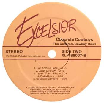 LP The Concrete Cowboy Band: The Concrete Cowboy Band