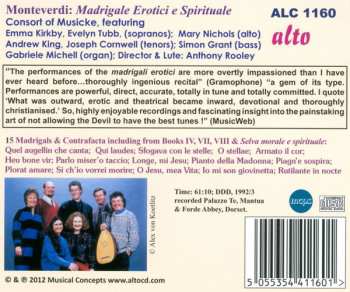 CD Claudio Monteverdi: Madrigali Erotici E Spirituali