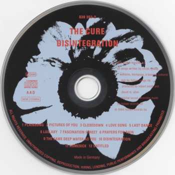 CD The Cure: Disintegration