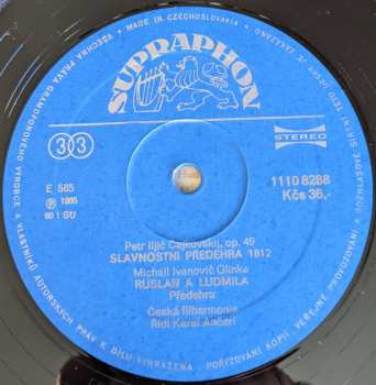 LP The Czech Philharmonic Orchestra: Slavnostní Předehra 1812 - Ruslan A Ludmila · Italské Capriccio - Ve Střední Asii