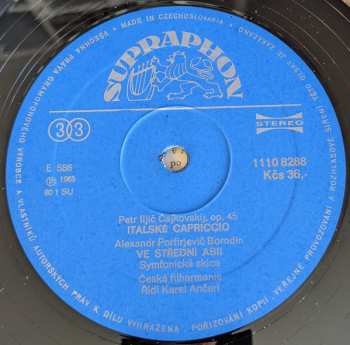 LP The Czech Philharmonic Orchestra: Slavnostní Předehra 1812 - Ruslan A Ludmila · Italské Capriccio - Ve Střední Asii