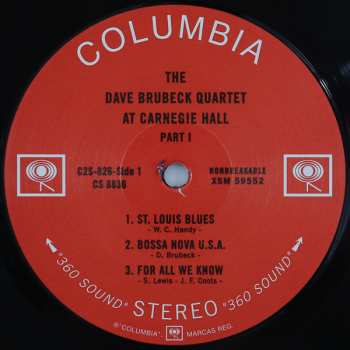 2LP The Dave Brubeck Quartet: At Carnegie Hall LTD
