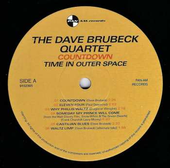 LP The Dave Brubeck Quartet: Countdown Time In Outer Space LTD