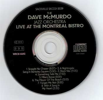 CD The Dave McMurdo Jazz Orchestra: Live At The Montreal Bistro
