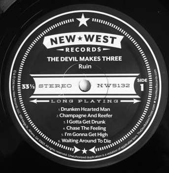 LP The Devil Makes Three: Redemption & Ruin LTD