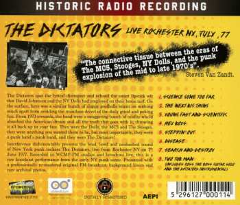 CD The Dictators: Live Rochester NY, July, 77