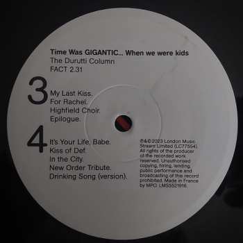 2LP The Durutti Column: Time Was Gigantic... When We Were Kids