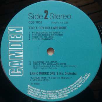 LP The Ennio Morricone Orchestra: Music From The Original Sound Tracks Of "A Fistful Of Dollars" & "For A Few Dollars More"