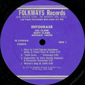 LP The Entourage Music & Theatre Ensemble: The Entourage Music And Theatre Ensemble