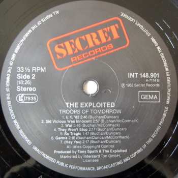 LP The Exploited: Troops Of Tomorrow