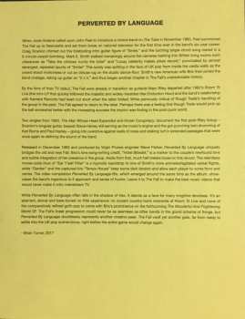 LP The Fall: Perverted By Language